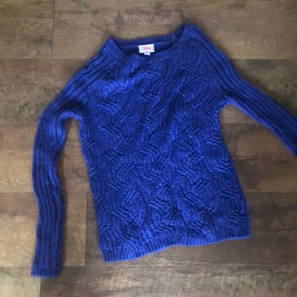 Justice blue sweater size 10